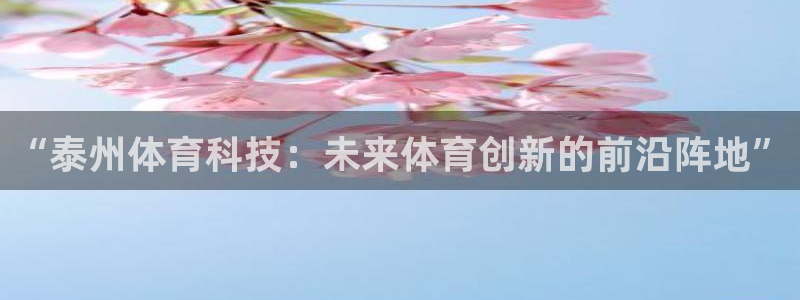 “泰州体育科技：未来体育创新的前沿阵地”